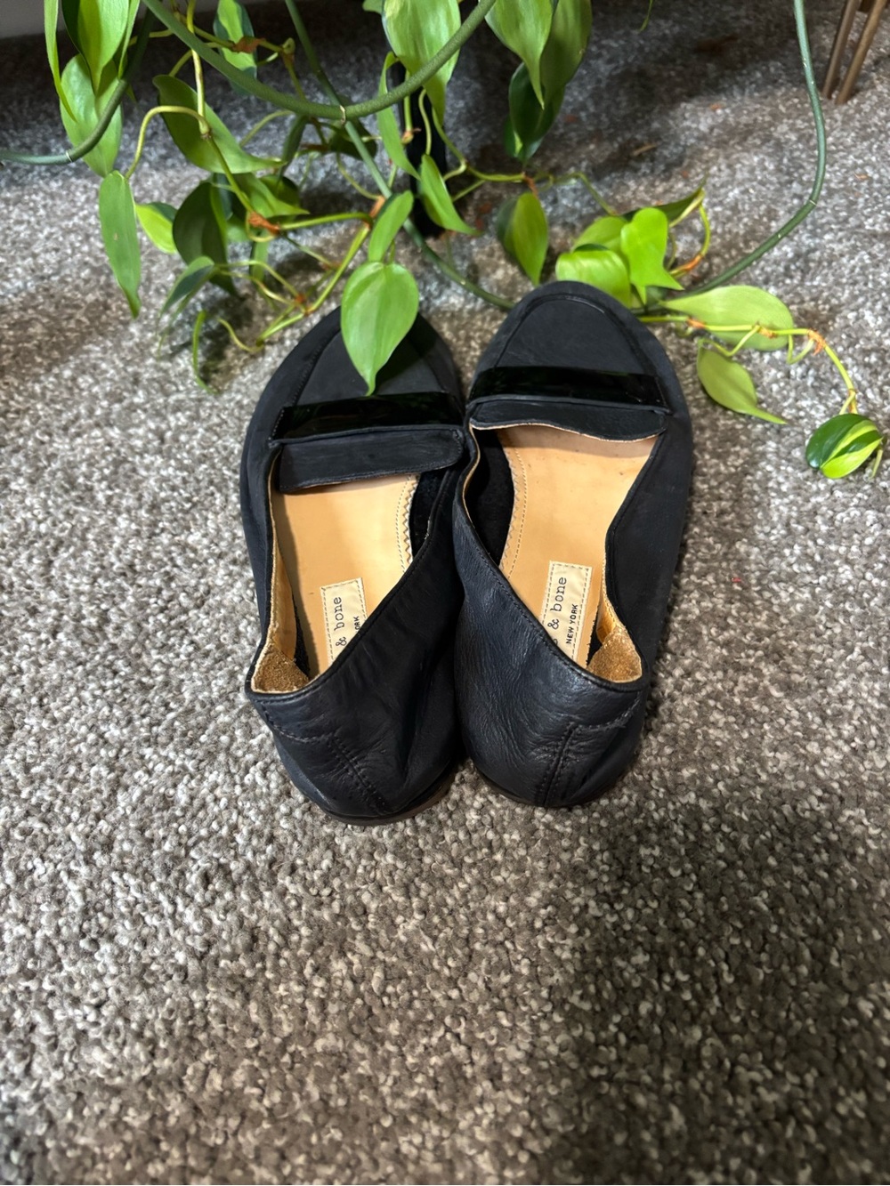 Rag & Bone Classic Black Women's Leather Loafers | Size 37 - Picture 4 of 6